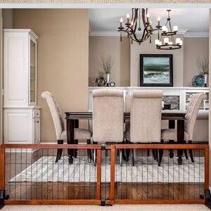 Wooden Pet Gate (expandable) with Metal Bars